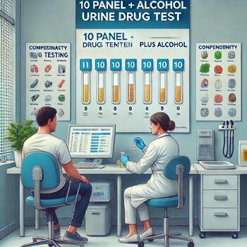 10 Panel + Alcohol Urine Drug Test